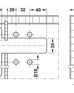 Навіска меблева Camar 807 під запресовування права Навіска меблева Camar 807 під запресовування права