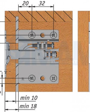 Навіска меблева Camar 807 ліва Навіска меблева Camar 807 ліва