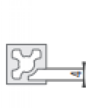 Профиль 15х15 L=2590 мм під полицю Профиль 15х15 L=2590 мм під полицю