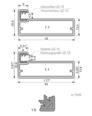 Профиль для рам Z5-11 Профиль для рам Z5-11