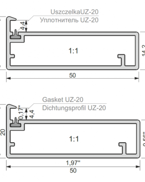 Профиль для рам Z9-11 Профиль для рам Z9-11