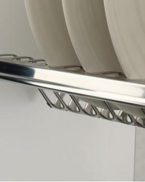 Сушка для посуду BRIDGE 1200 мм піддон з пластиковими наконечниками і піднятими бортами, AISI 304, комплект