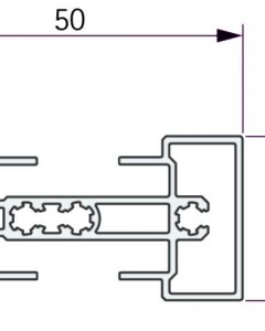  Профіль вертикальний  Stili 4,8м, анодіруют. алюміній білий 091818