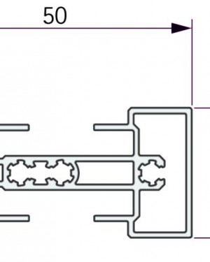  Профіль вертикальний  Stili 4,8м, анодіруют. алюміній білий 091818